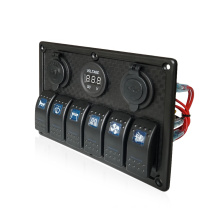 Genuine marine led mount automotive gang switch panel w usb rv 6 gang switch panel